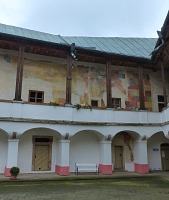 The castle sports many fifteenth century frescoes.