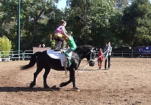 Alice on a horse.