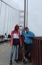 Golden Gate in fog.