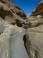 Death Valley - Mozaic Canyon is flooded with gravel.