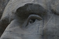 Eyes of the presidents are carved so that they look and are not blind.