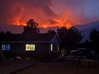 Wildfire on horizon (photo Colleen).