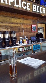 Former railroad waiting room - Accomplice Brewing Company & bar.