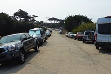Californians park en-masse next to a closed beach