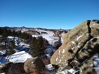 Ice-fishing tents in Curt Gowdy State Park.