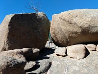 Sid among rocks.