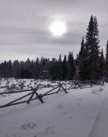 Ready for cross-country skiing.