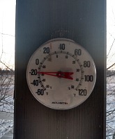 Our sun-side porch is minus twenty.