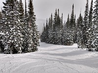 Even in March, there's plenty of snow on the mountains.