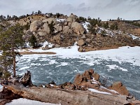 In the "lowlands", at mere 7,000 feet, snow is much sparser — but it's still bitterly frosty.