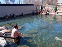 We put yeti to summer sleep and went to hot springs.