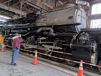 Railfan in a depot.