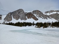 A track-riddled Mirror Lake.