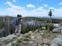 Sid taking a picture of Telephone Lake.