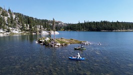 Mirror Lake: if you have a boat, you can levitate over the rocks.