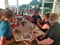 Meeting with Czech friends: dinner is fish with mushrooms. Meeting with Czech friends: dinner is fish with mushrooms.