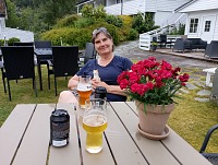 Fotlandsvåg: we took a room at the Fjordslottet hotell and their beer's name is Tøsse Mølle.