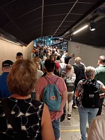 Bergen Fløyenbanen: the funicular withstood the pressure of three giant cruise ships.