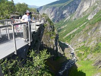 Carol over a horrid drop-off