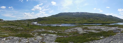 Bjoreio river flows out of Hardangervidda