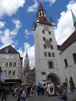 Old and New Munich Town Halls