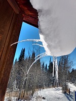 Wyoming wind is so strong, it bends icicles.