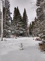 On March 16 an optimistic snowman beckons, but it's apparently the end of the season.